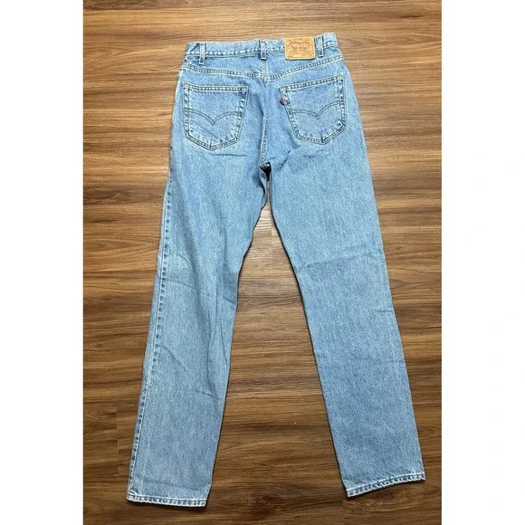 Vintage 98' Levi's 505 Regular Fit Straight Leg Light Wash Mens Jeans Sz 34x36 - Picture 8 of 9